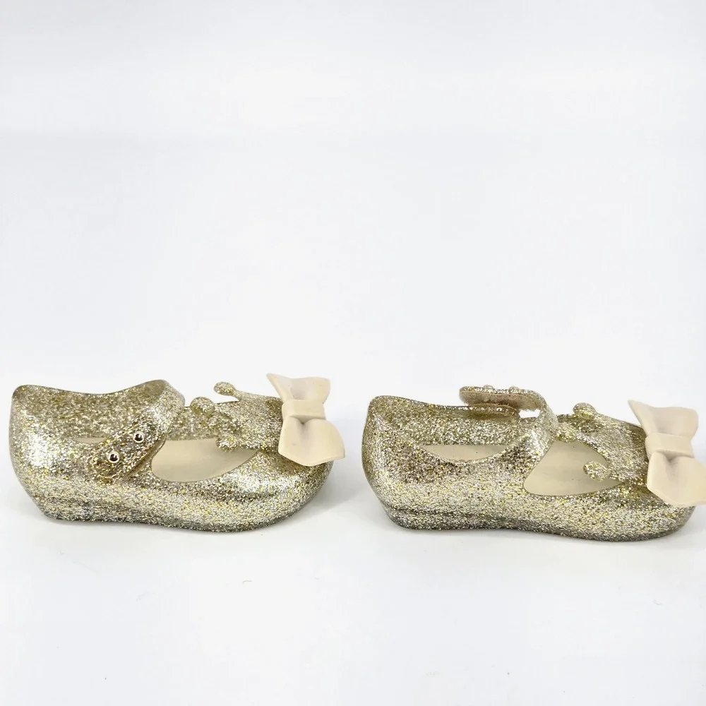 Mini DD Kids Sparkly Crown Jelly Flats Mary Jane Dress Shoes Lot Of 2 Size 5